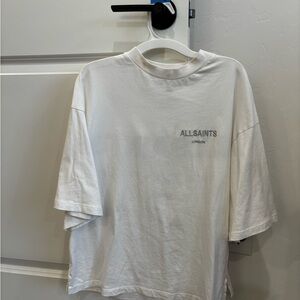 All Saints White T-Shirt with Sequins